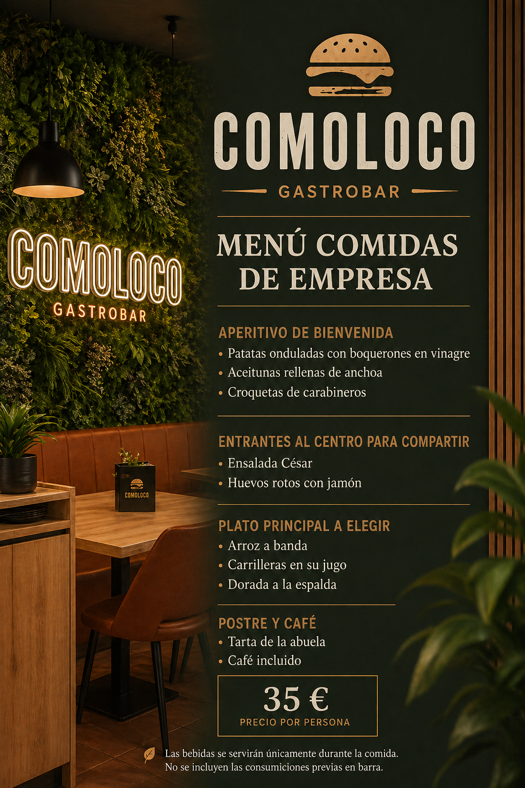 Menú Comidas de Empresa
